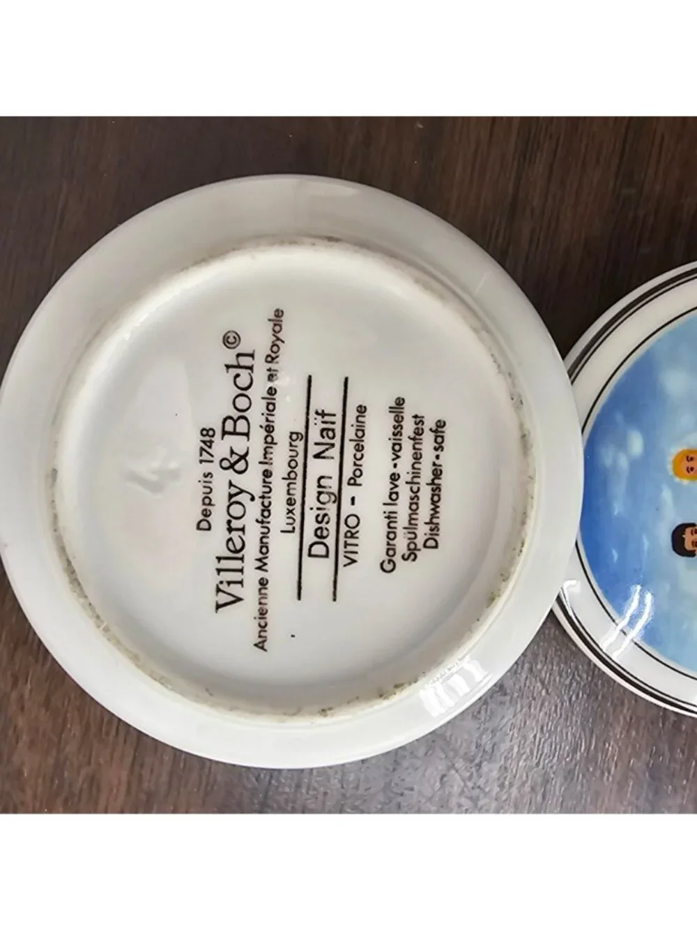 Villeroy & Boch Naif Wedding Porcelain Trinket Box Bride & Groom Round Ring Box